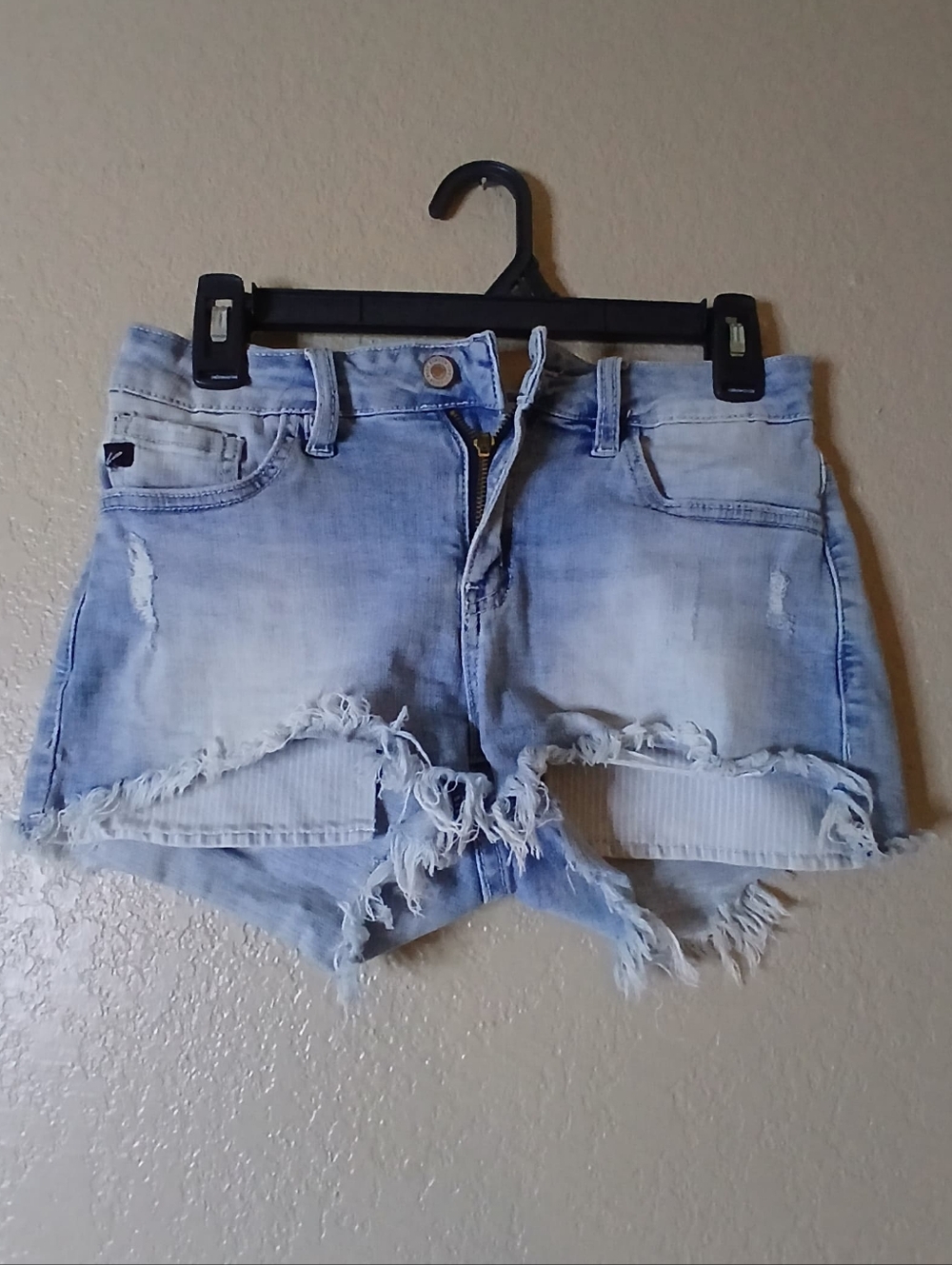 KanCan Light Blue Distressed Denim Cutoff Shorts